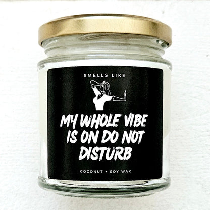 My Whole Vibe Is On Do Not Disturb Candle