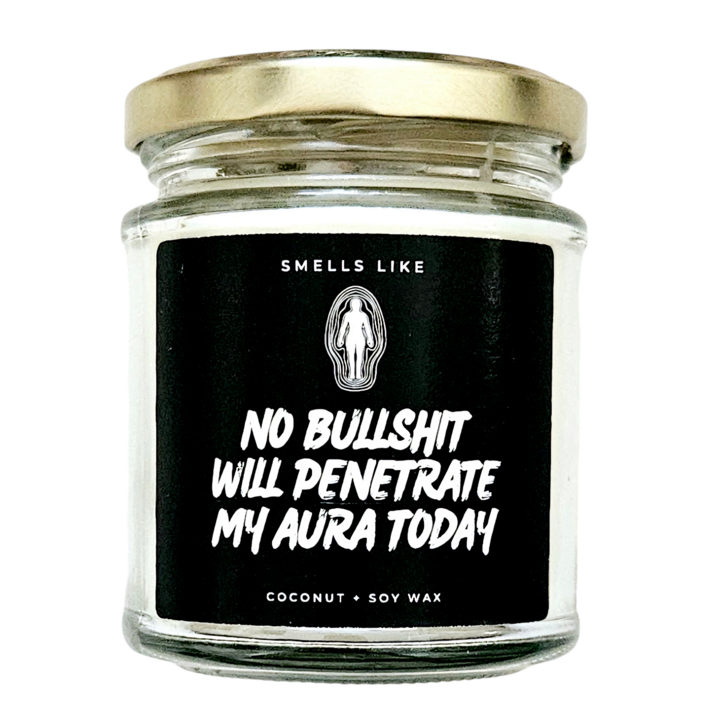No Bullshit Will Penetrate My Aura Today Candle